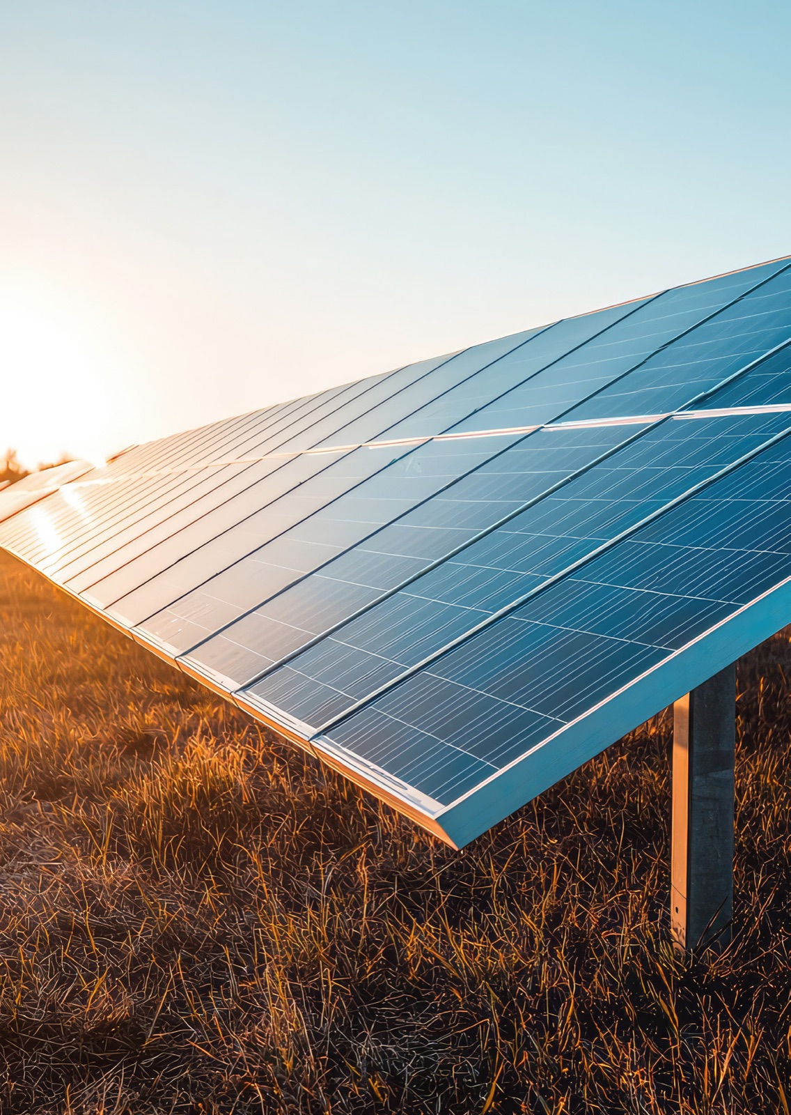 FG Automazioni photovoltaic plant at sunset